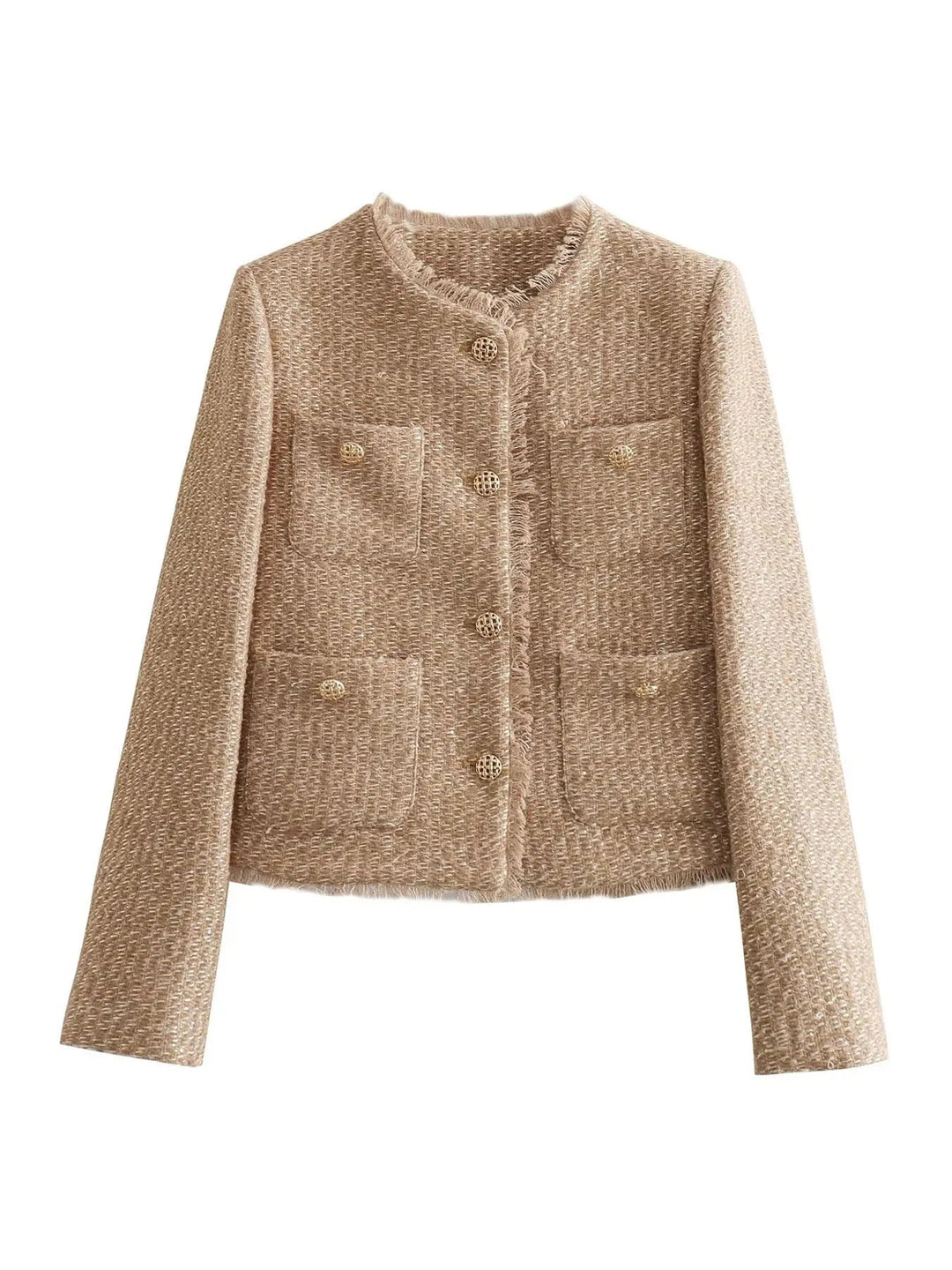 Clara | Short Tweed Blazer Spring Jacket with Buttons