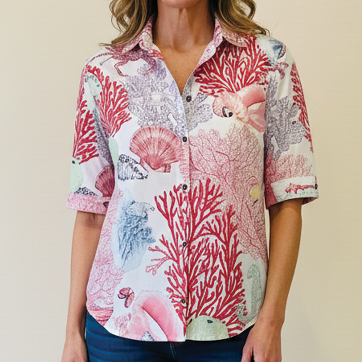 Rachel | Button-Down Summer Blouse