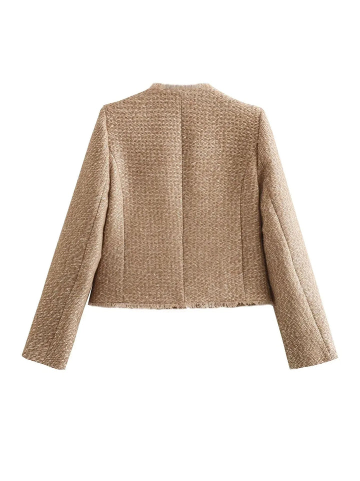 Clara | Short Tweed Blazer Spring Jacket with Buttons