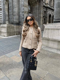 Clara | Short Tweed Blazer Spring Jacket with Buttons