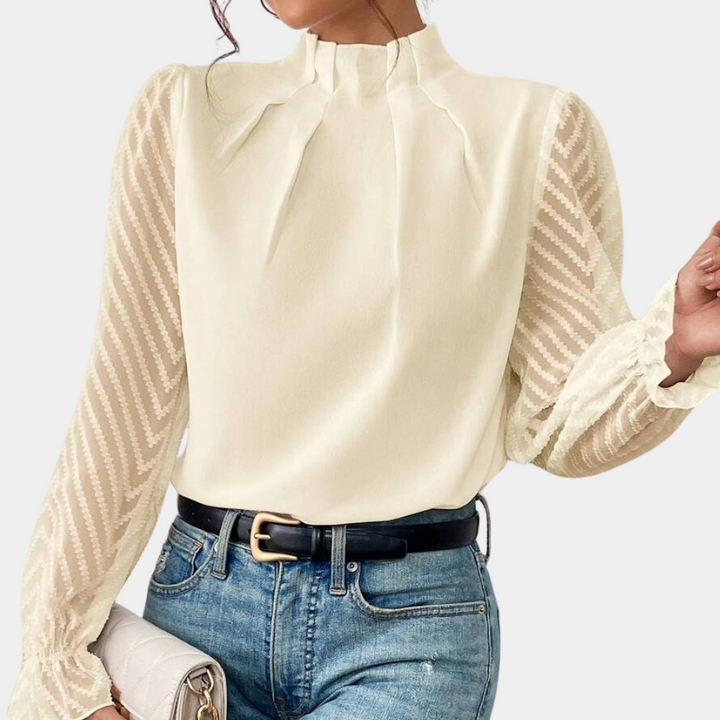 Hazel | Sheer Sleeve Blouse