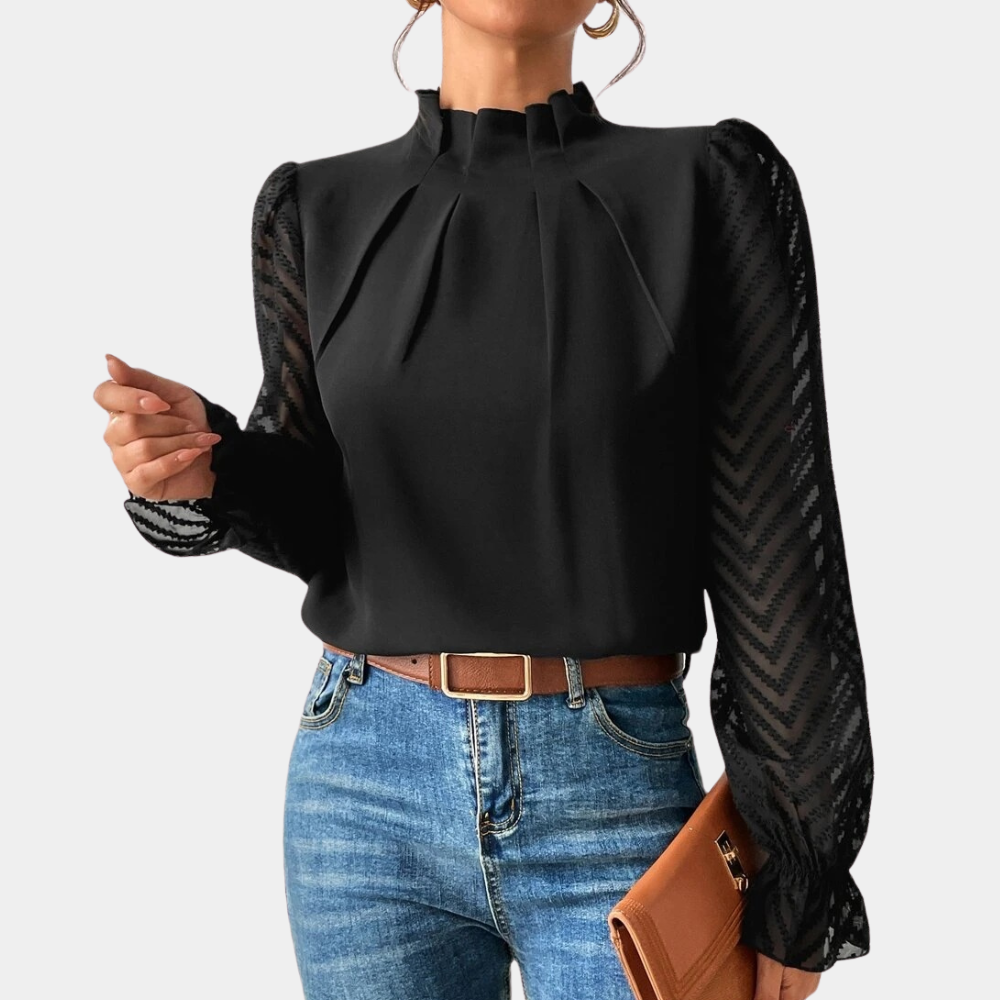 Hazel | Sheer Sleeve Blouse