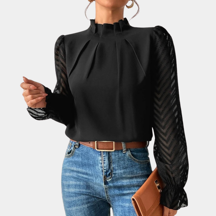 Hazel | Sheer Sleeve Blouse