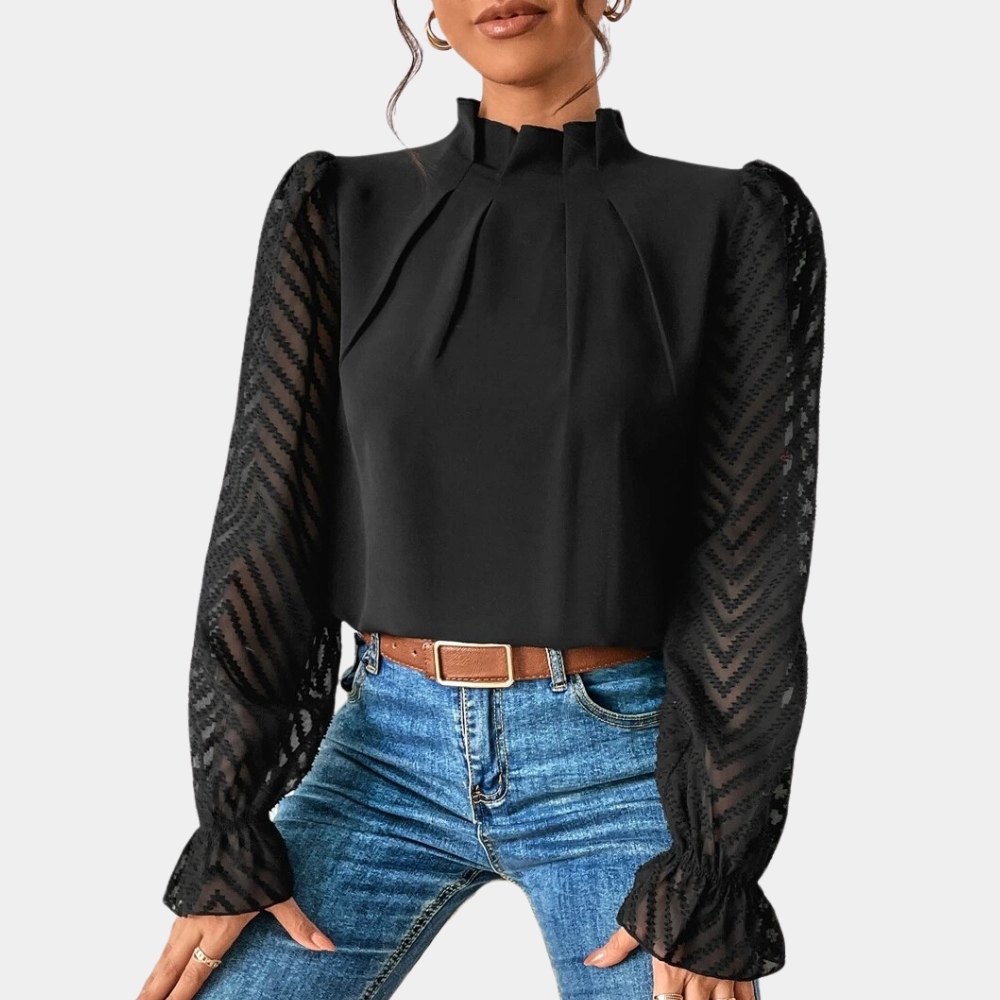 Hazel | Sheer Sleeve Blouse