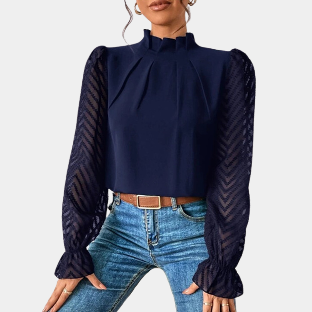 Hazel | Sheer Sleeve Blouse