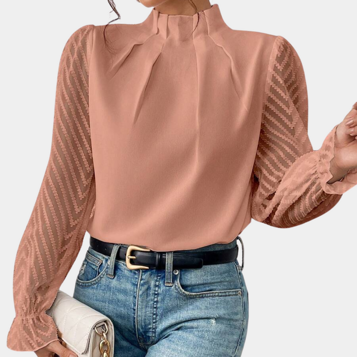 Hazel | Sheer Sleeve Blouse