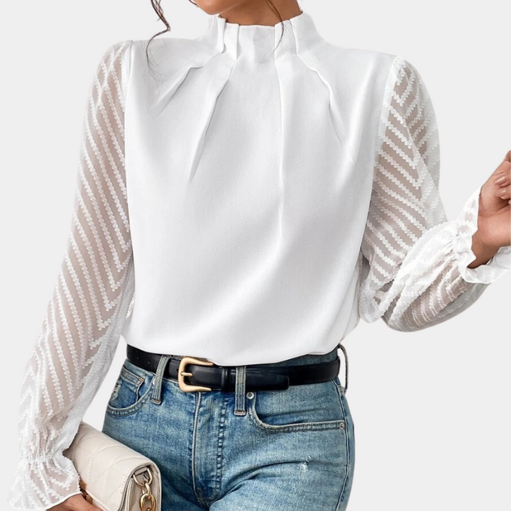 Hazel | Sheer Sleeve Blouse