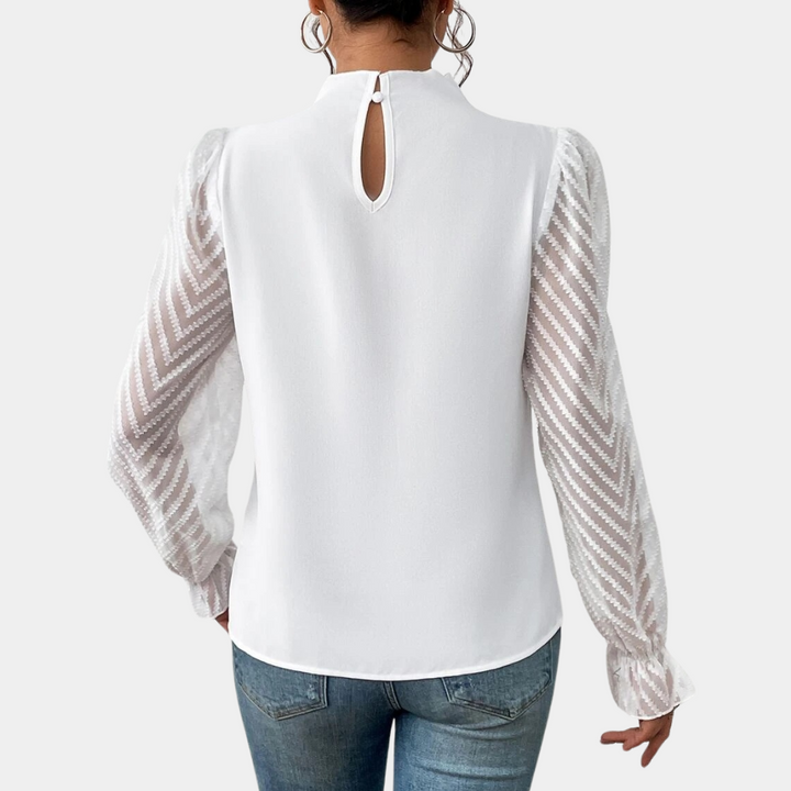 Hazel | Sheer Sleeve Blouse