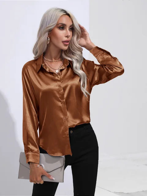 Camila | Flowy Collared Blouse