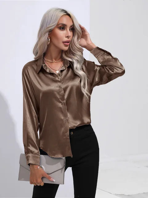 Camila | Flowy Collared Blouse