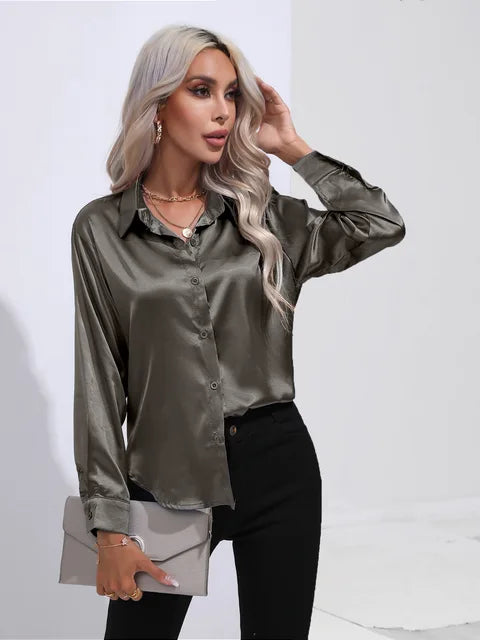 Camila | Flowy Collared Blouse