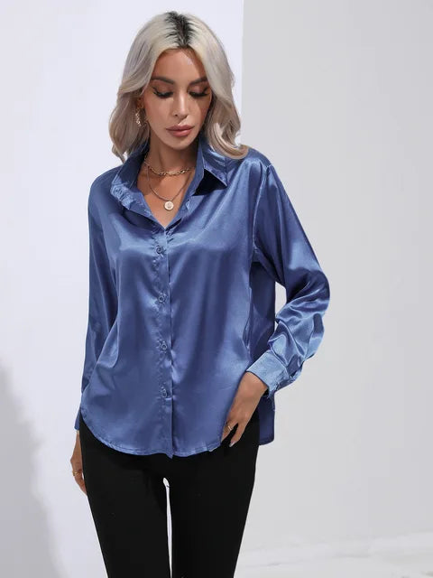 Camila | Flowy Collared Blouse