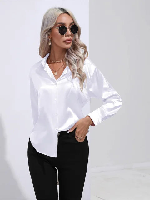 Camila | Flowy Collared Blouse