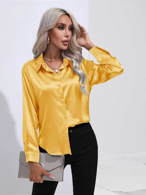 Camila | Flowy Collared Blouse