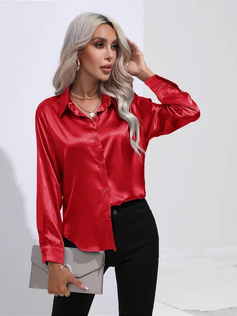 Camila | Flowy Collared Blouse