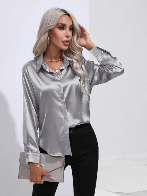 Camila | Flowy Collared Blouse