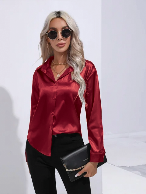 Camila | Flowy Collared Blouse