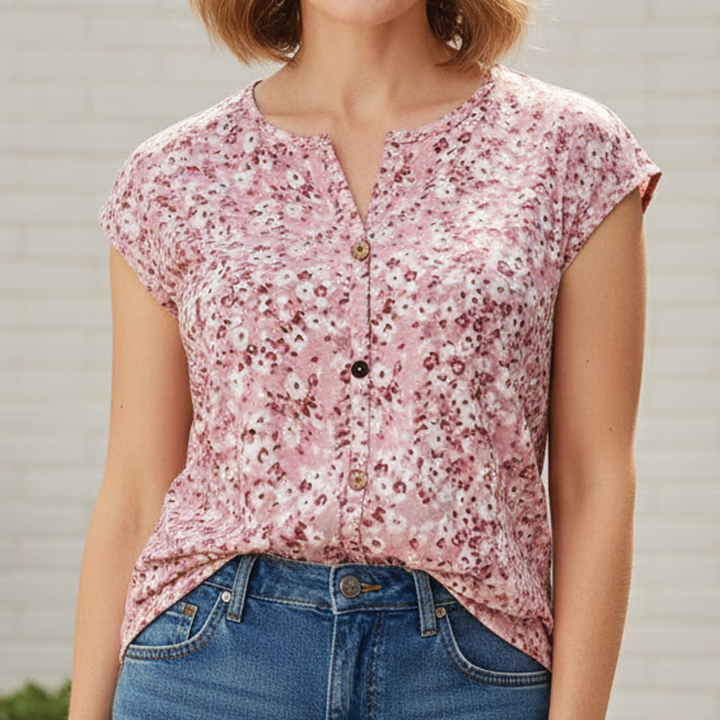 Suzanne | Button-Front Summer Blouse