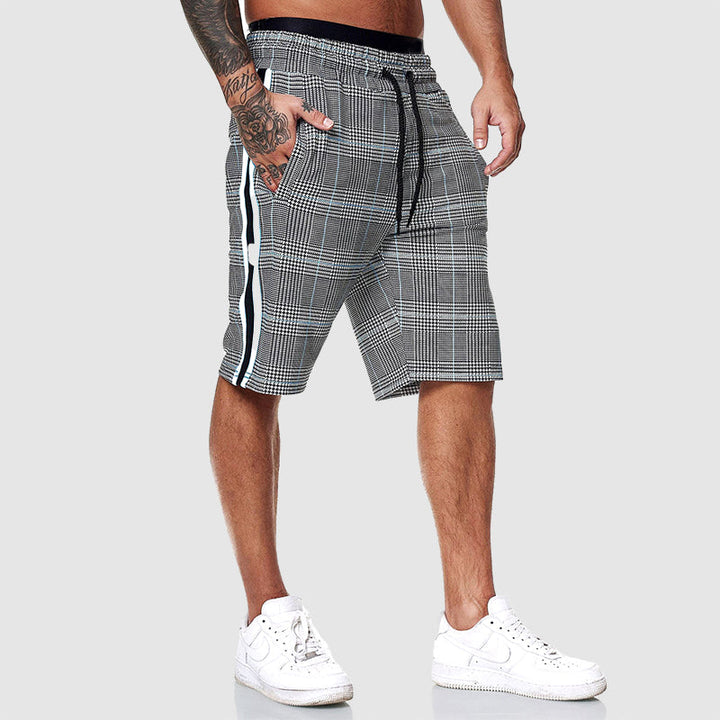 Roberto | Drawstring Waist Plaid Shorts