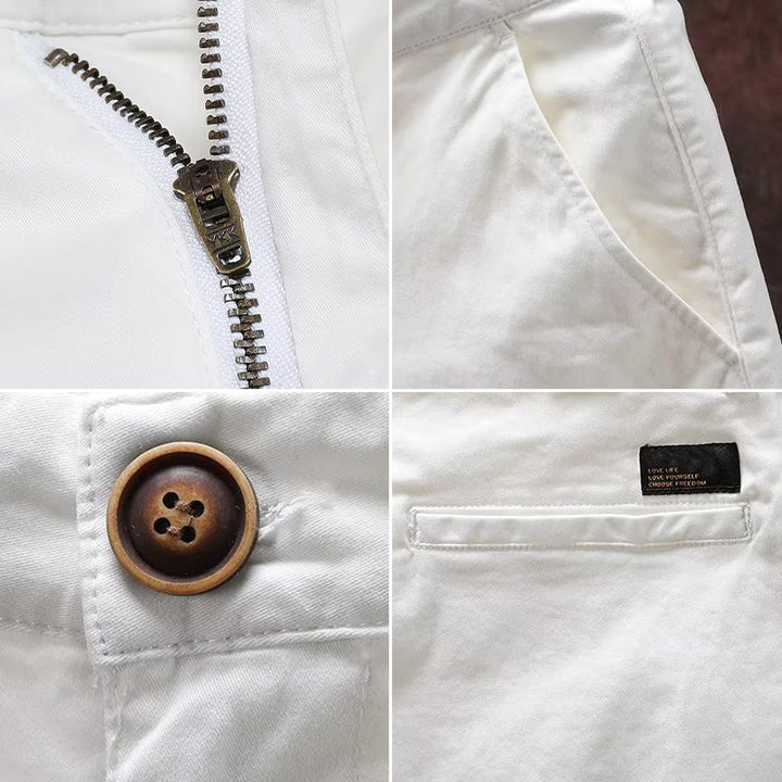Roberto | Button Waist Classic Summer Shorts