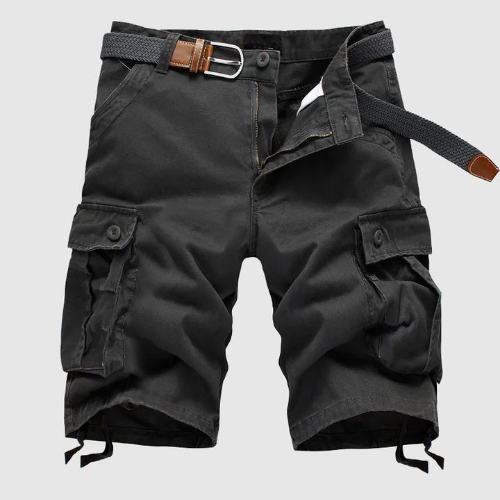 Roberto | Belted Button Cargo Shorts