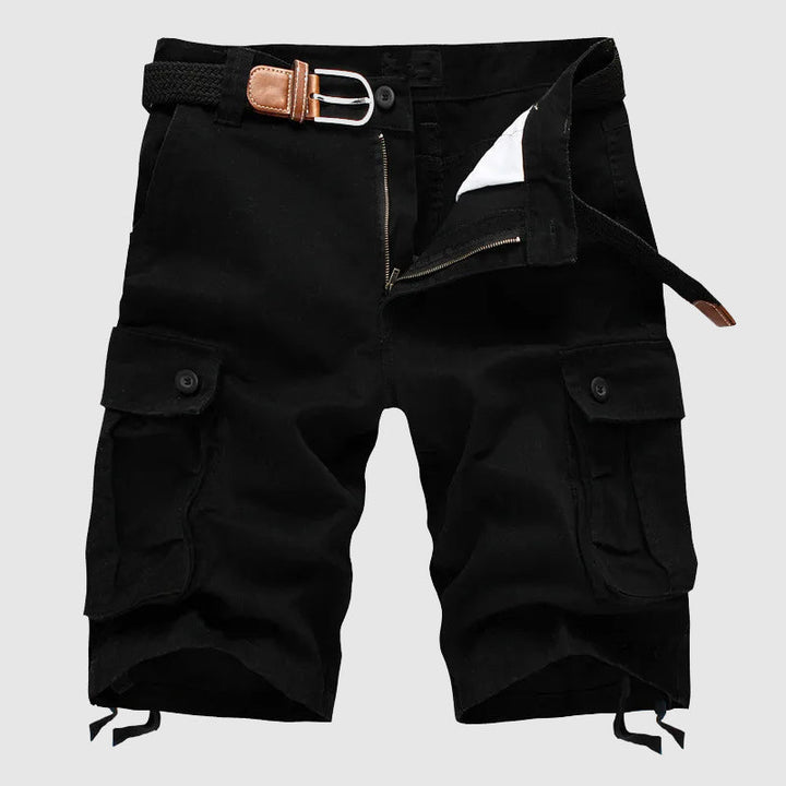 Roberto | Belted Button Cargo Shorts