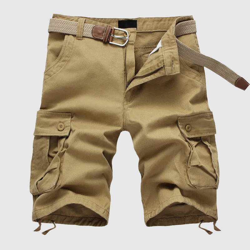 Roberto | Belted Button Cargo Shorts