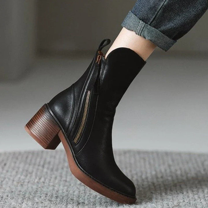 Selene | Block Heels Ankle Boots