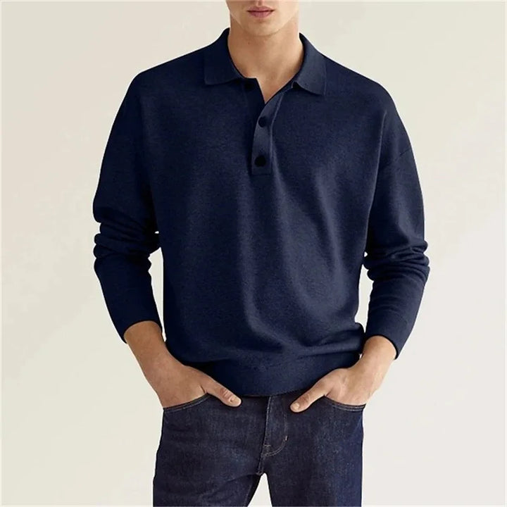 Clyde | Men’s Long Sleeve Casual Polo Shirt