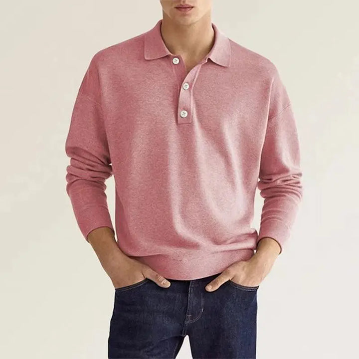 Clyde | Men’s Long Sleeve Casual Polo Shirt