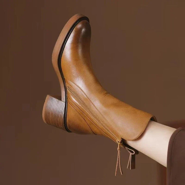 Selene | Block Heels Ankle Boots