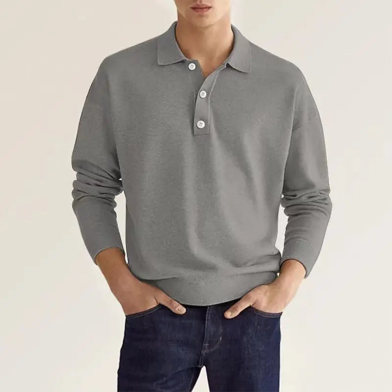 Clyde | Men’s Long Sleeve Casual Polo Shirt