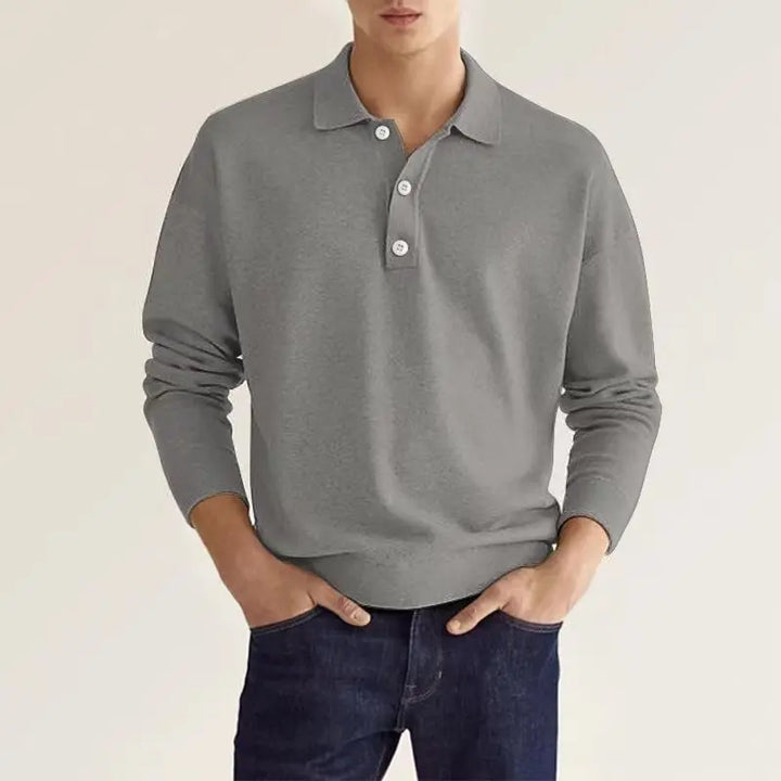 Clyde | Men’s Long Sleeve Casual Polo Shirt