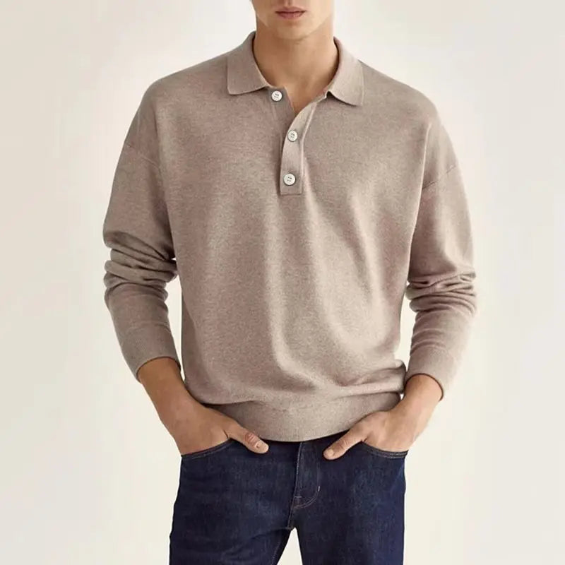 Clyde | Men’s Long Sleeve Casual Polo Shirt