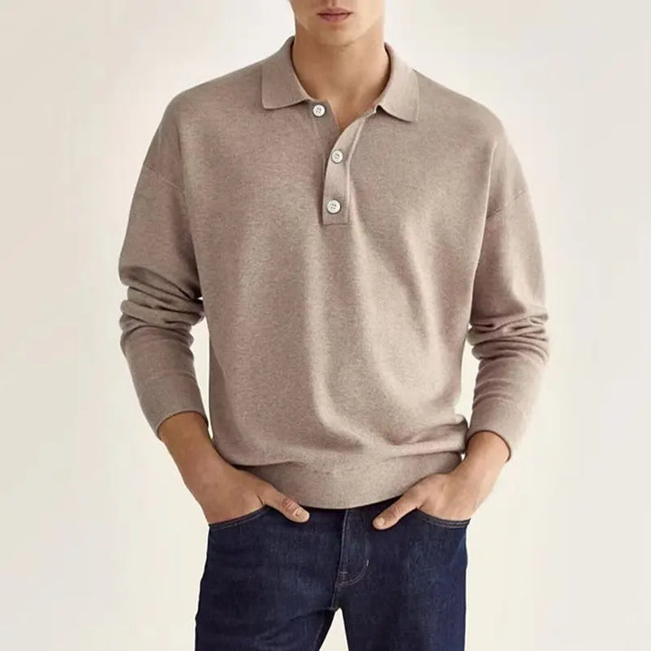 Clyde | Men’s Long Sleeve Casual Polo Shirt