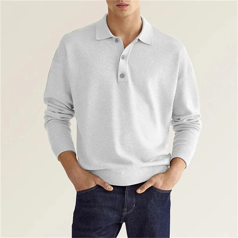 Clyde | Men’s Long Sleeve Casual Polo Shirt