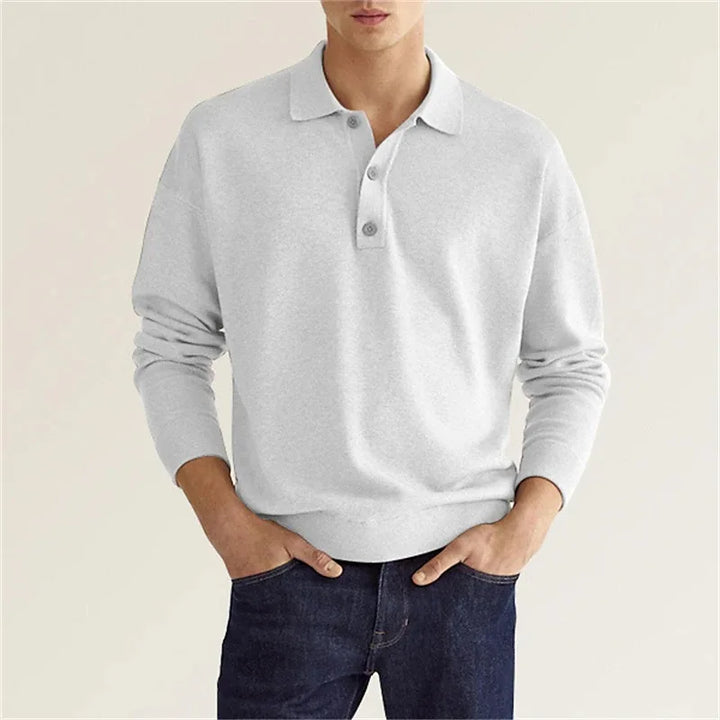 Clyde | Men’s Long Sleeve Casual Polo Shirt